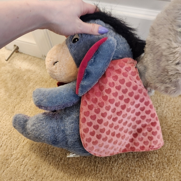 Eeyore Holiday 12" Plushies Santa & Cupid with Wings & Bow #W - Picture 4 of 5